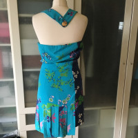 Versace For H&M Kleid aus Seide in Blau