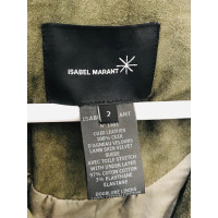 Isabel Marant Jacke/Mantel aus Wildleder in Khaki