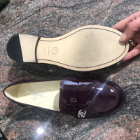 Chanel Slippers/Ballerinas Leather in Violet