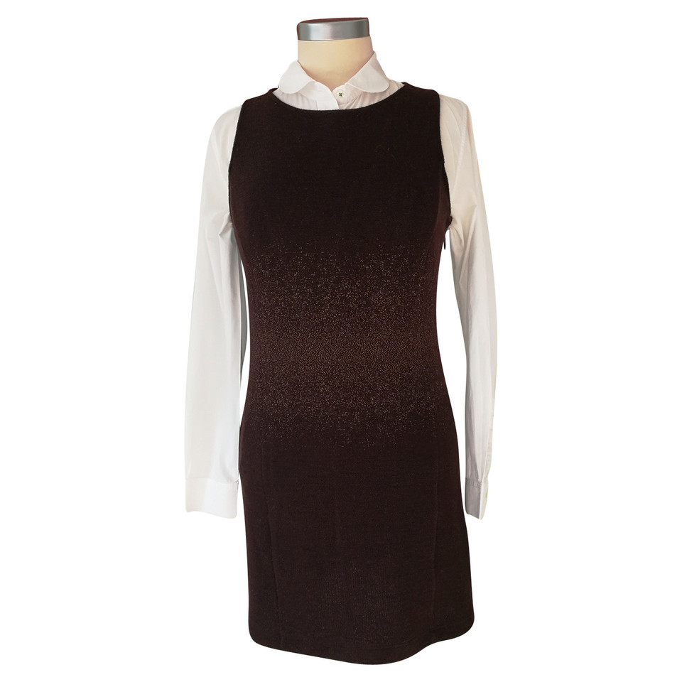 Patrizia Pepe Dress Wool in Brown