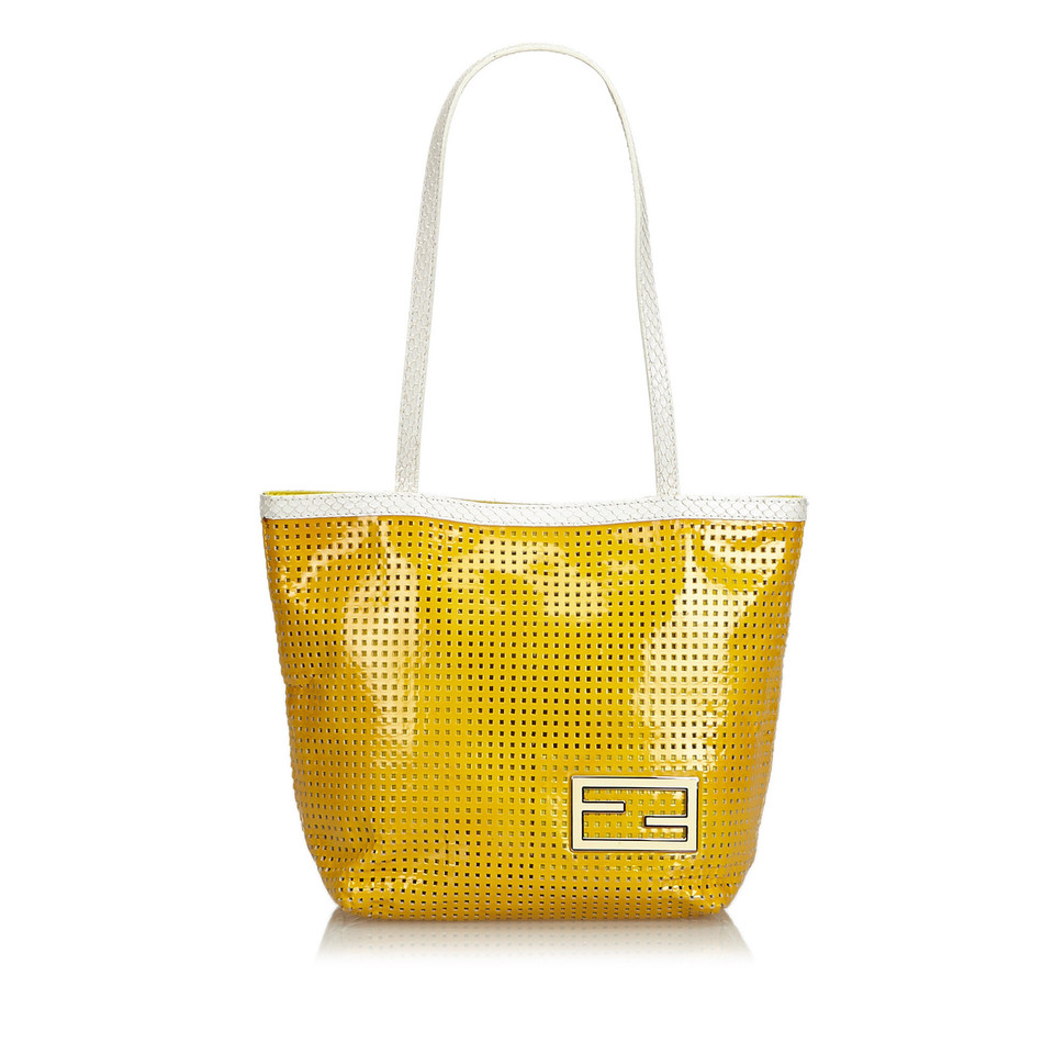 Fendi Tote bag Leather in Yellow