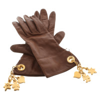 Christian Lacroix Leather gloves with pendants