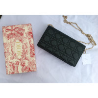 Christian Dior Lady Dior Clutch Leather in Green