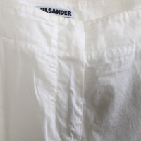 Jil Sander Paio di Pantaloni in Cotone in Bianco