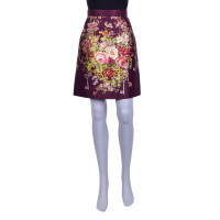 Dolce & Gabbana Skirt Silk in Bordeaux