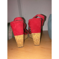 Miu Miu Wedges Suede in Red