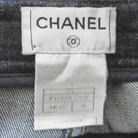Chanel Paire de Pantalon en Coton en Bleu