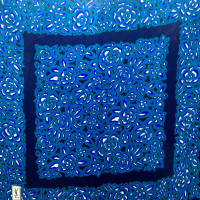 Yves Saint Laurent Schal/Tuch aus Seide in Blau