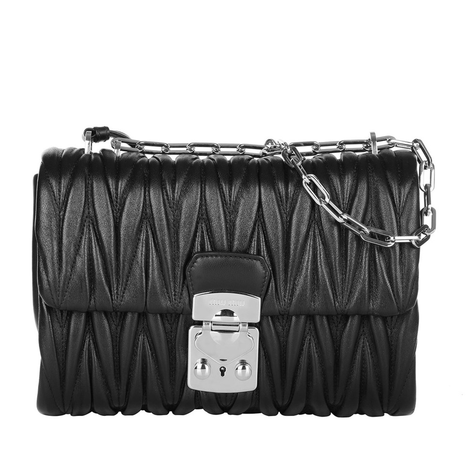 Miu Miu Sac à bandoulière en Cuir en Noir