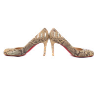 Christian Louboutin Sandals Leather in Gold