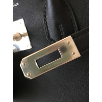 Hermès Birkin Bag 25 aus Swiftleder in Schwarz