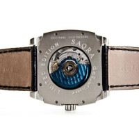 Andere Marke Armbanduhr aus Leder in Schwarz