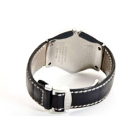 Andere Marke Armbanduhr aus Leder in Schwarz
