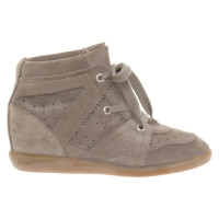 Isabel Marant Wedges aus Wildleder in Grau