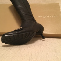 Sergio Rossi Stiefel aus Leder in Schwarz