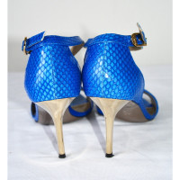 Versace Sandales en Cuir en Bleu