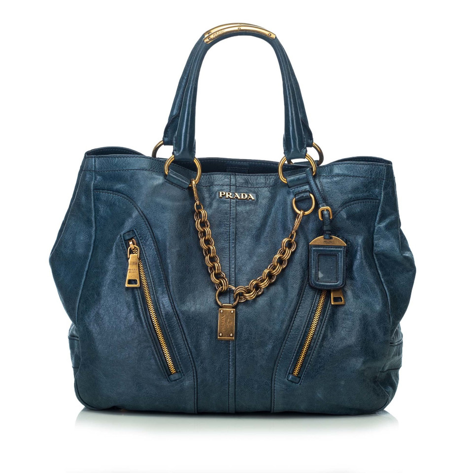 Prada Handbag Leather in Blue