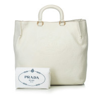 Prada Sac à bandoulière en Cuir en Blanc