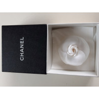 Chanel Spilla in Cotone in Bianco