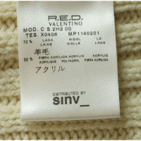 Red Valentino Jacke/Mantel aus Wolle in Creme