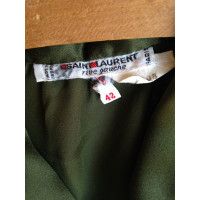 Saint Laurent Top Silk in Khaki