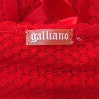 John Galliano top with satin ribbon