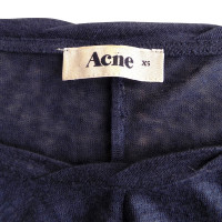 Acne Oversize Leinen-Bluse in Blau