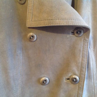 Drykorn Jacke/Mantel aus Wildleder in Khaki