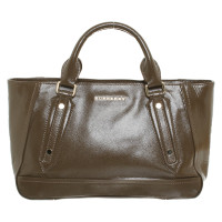 Burberry Handbag Patent leather in Brown
