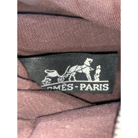 Hermès Clutch aus Baumwolle in Braun
