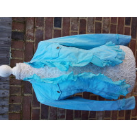 Versace Jacke/Mantel aus Baumwolle in Blau