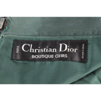 Christian Dior Rock aus Leder in Grün