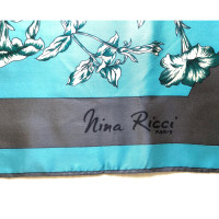 Nina Ricci Echarpe/Foulard en Soie en Turquoise