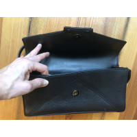 Diesel Black Gold Clutch Bag Leather in Black
