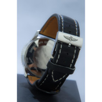 Breitling Armbanduhr aus Leder in Schwarz