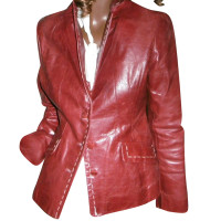 Tara Jarmon Jacket/Coat Patent leather in Bordeaux