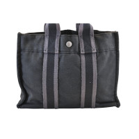 Hermès Handtasche aus Baumwolle in Schwarz