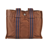 Hermès Brown Cotton Fourre Tout Bag