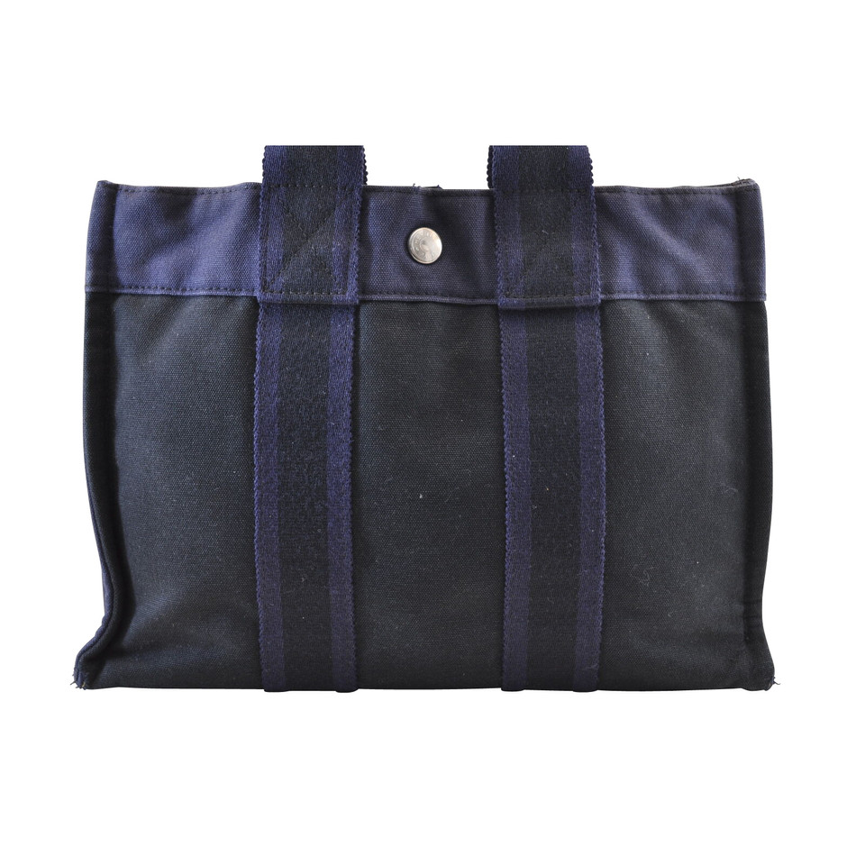 Hermès Fourre Tout Bag en coton bleu