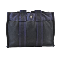 Hermès Fourre Tout Bag en coton bleu