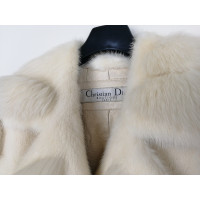 Christian Dior Jas/Mantel Bont in Crème
