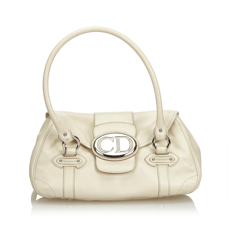 Christian Dior Sac à main en Cuir en Blanc