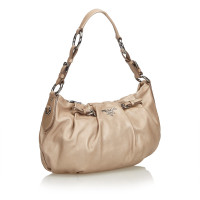 Prada Schoudertas Leer in Beige