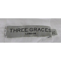 Three Graces Vestito in Lino in Bianco