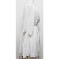 Three Graces Vestito in Lino in Bianco