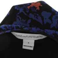 Diane Von Furstenberg Abito in seta blu/nero