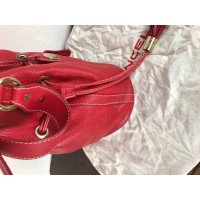 Lancel Umhängetasche aus Leder in Rot