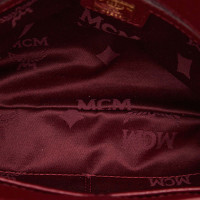 Mcm Umhängetasche aus Leder in Bordeaux