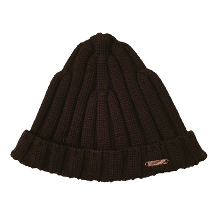 Moschino Hut/Mütze aus Wolle in Schwarz