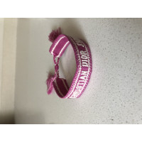 Christian Dior Armreif/Armband aus Baumwolle in Rosa / Pink